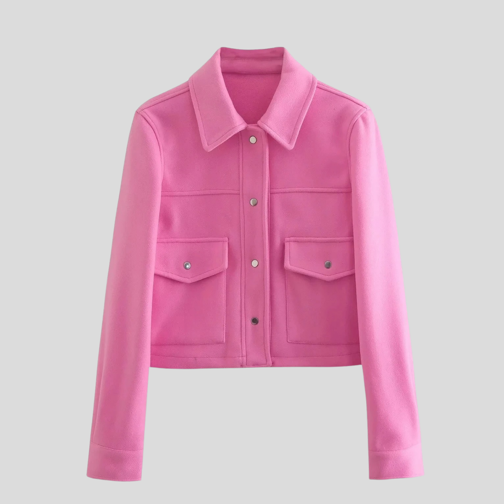 Krohn-e | Damen Button Langarmmantel