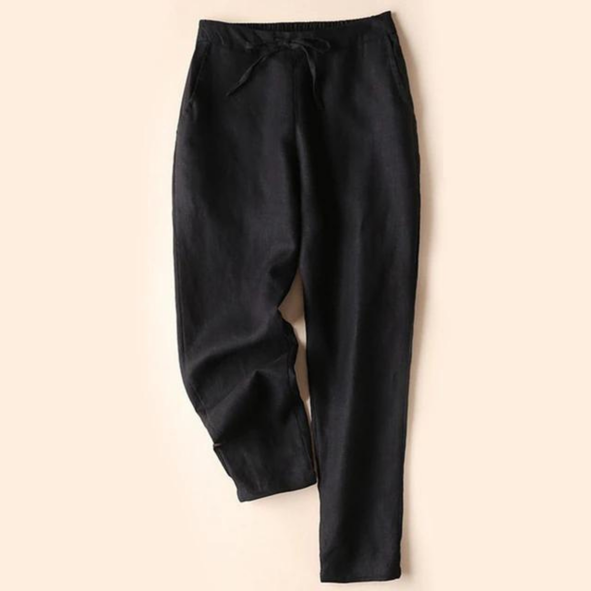 EVERLY Damenhose aus Baumwolle und Leinen