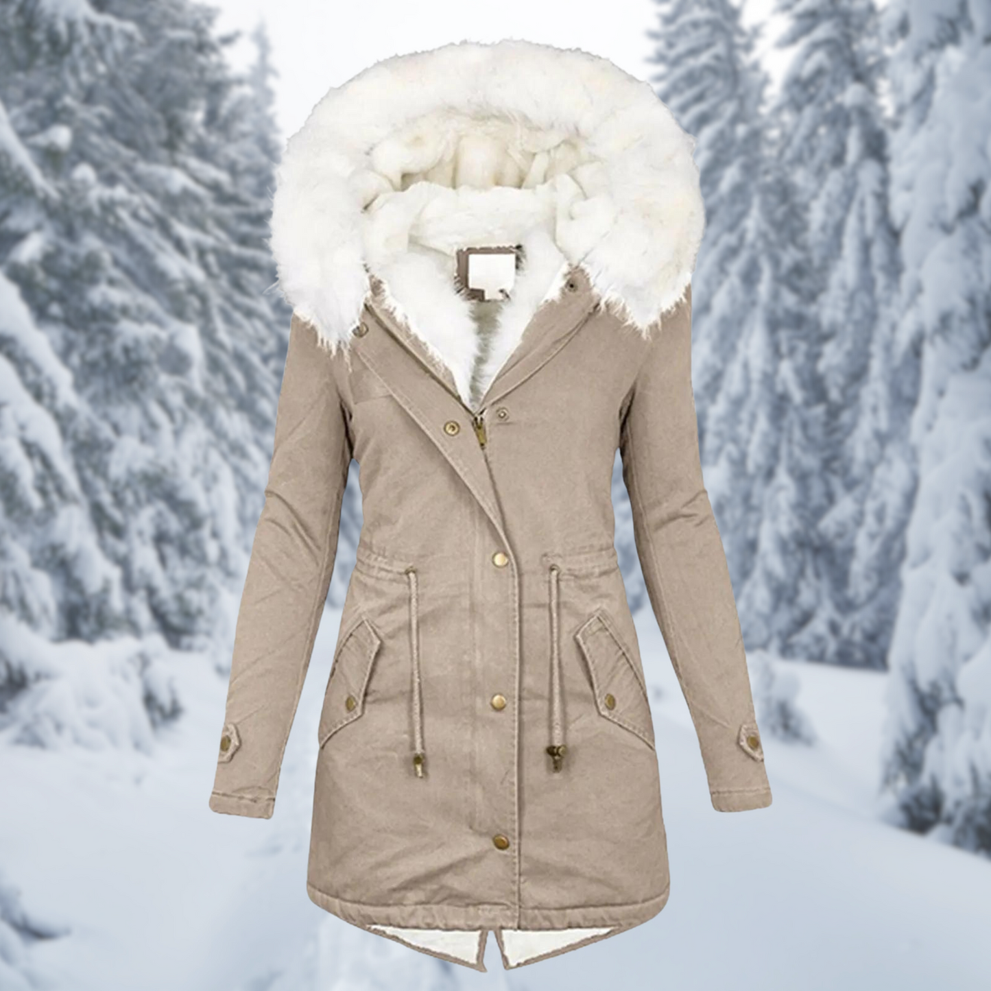 Warme, mittelgroße Damenjacke von Jane für den Winter