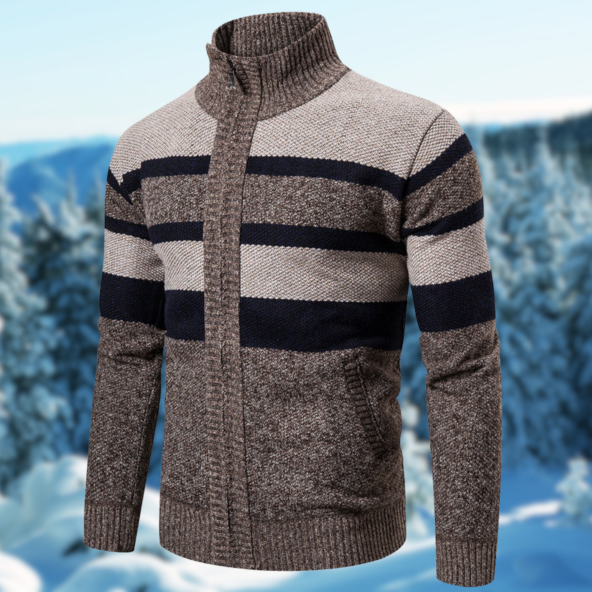 Krohn-e | Herren Gestreifter Pullover