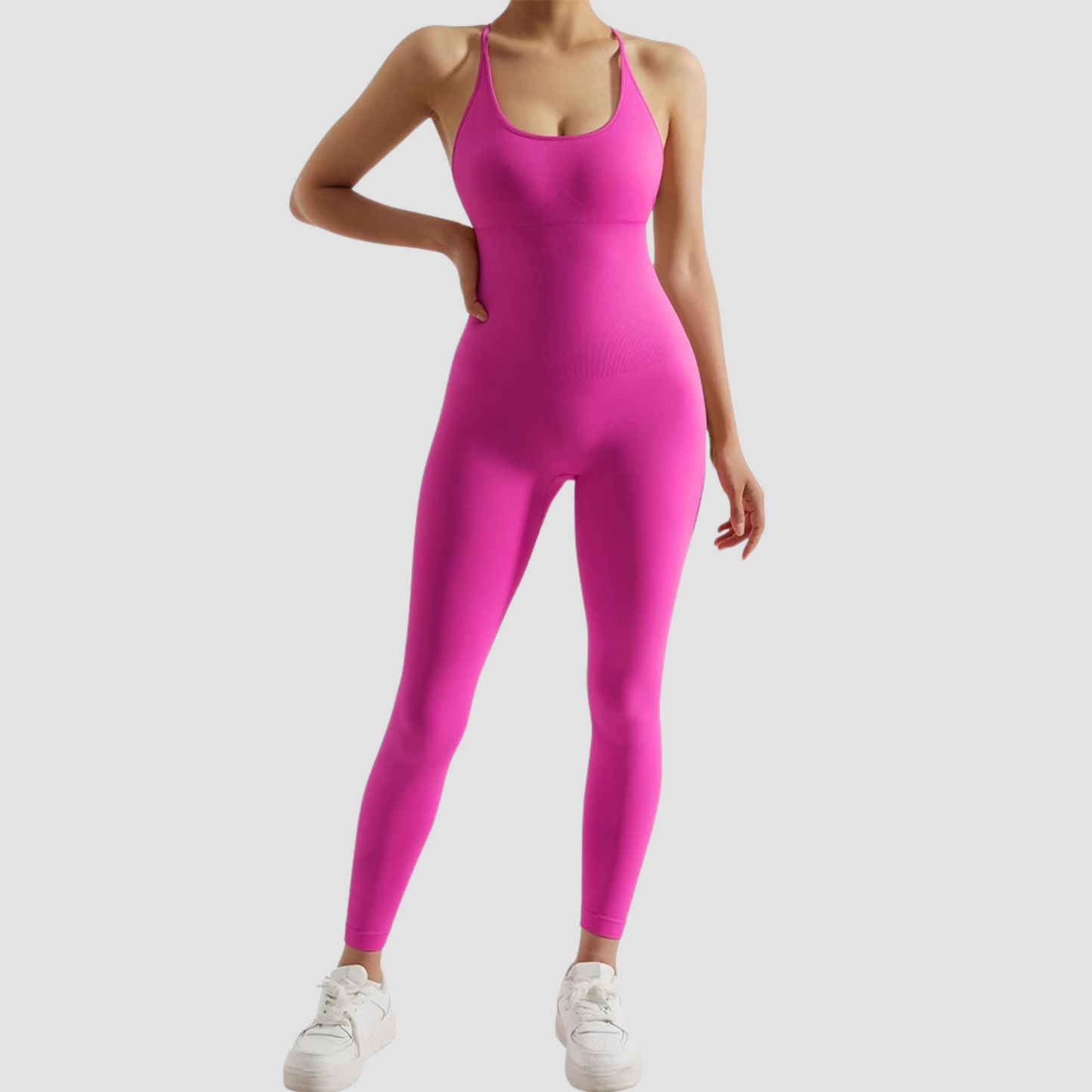 Lucille: Trägerloser Jumpsuit mit Spaghettiträgern