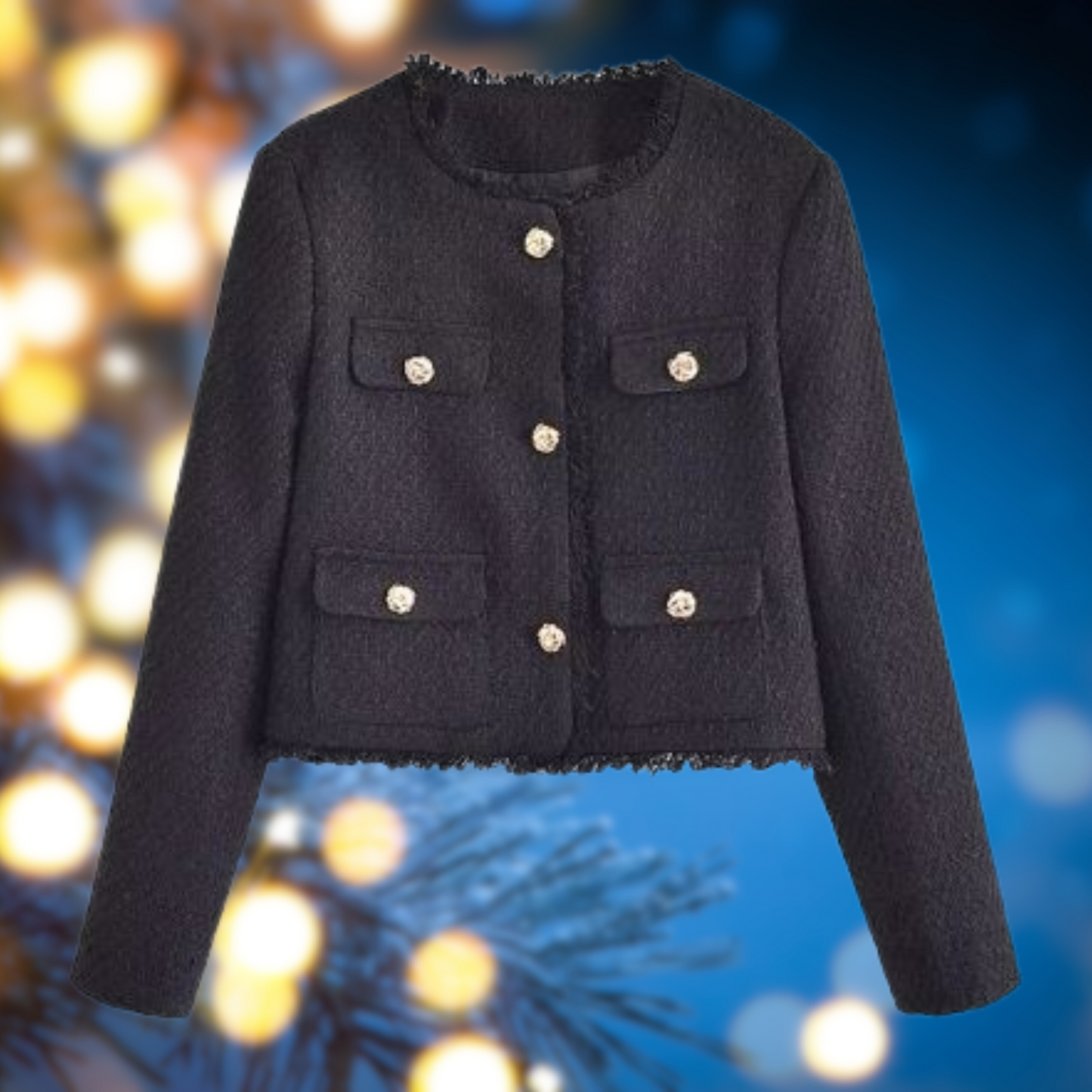 Elegant Daphne Cropped Jacket