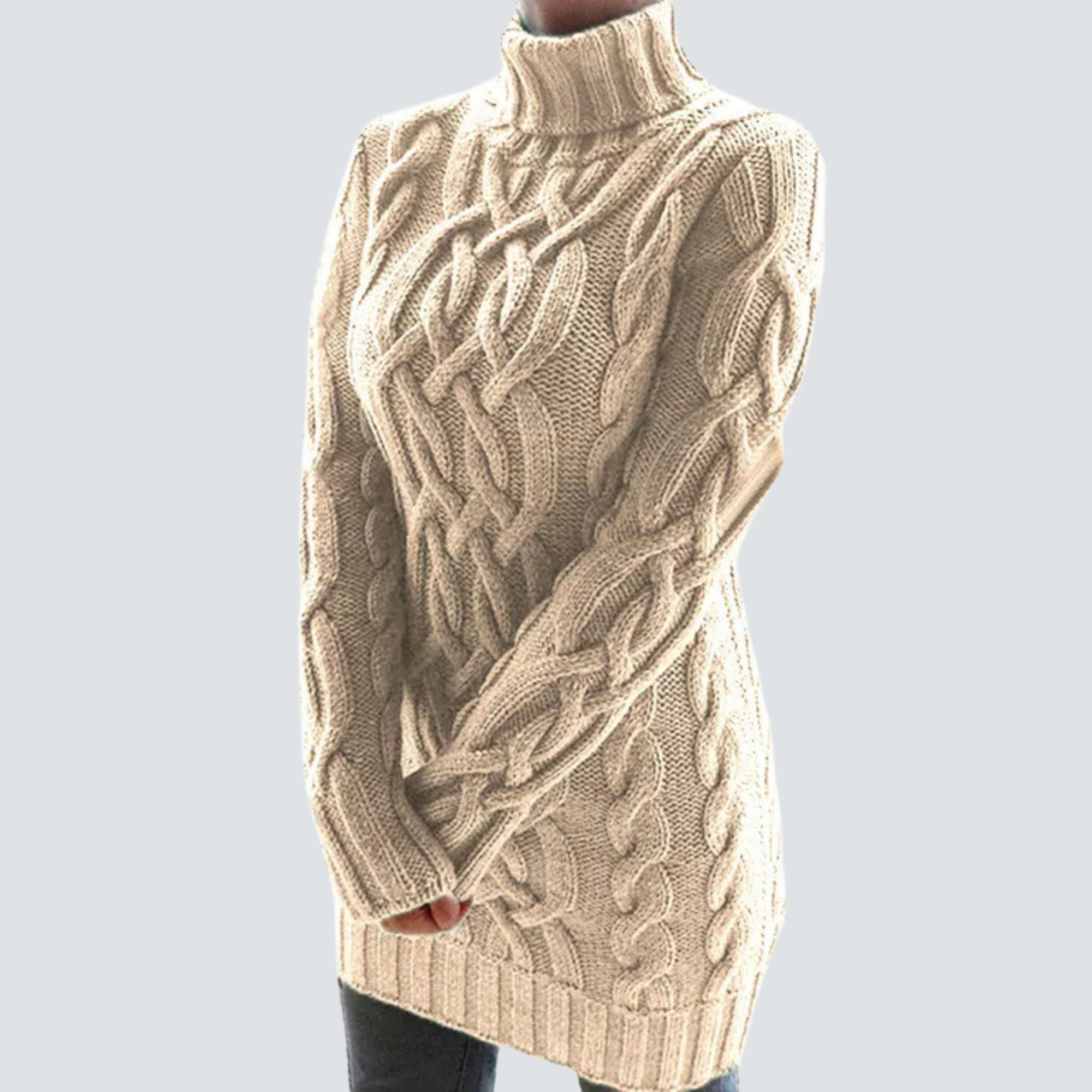 Krohn-e | Grobstrick Turtleneck Kleid