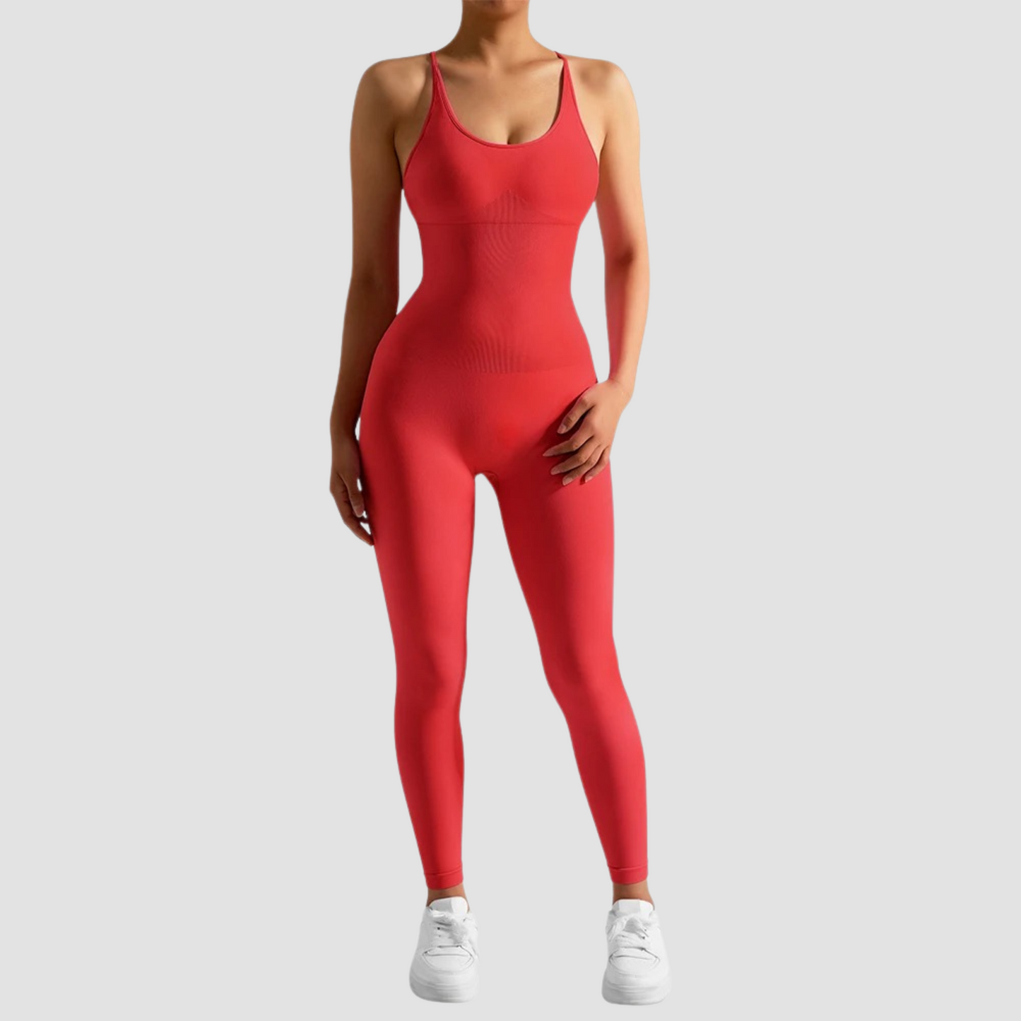 Lucille: Trägerloser Jumpsuit mit Spaghettiträgern