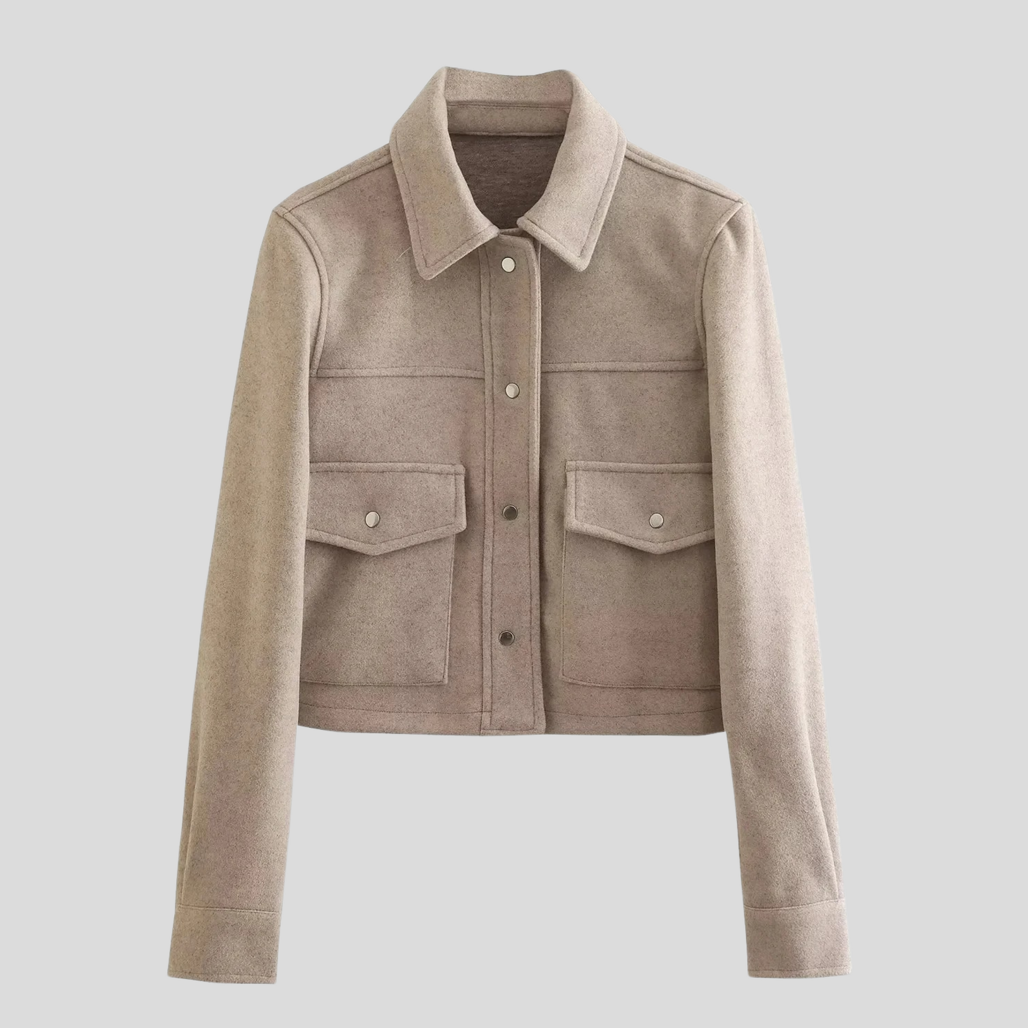 Krohn-e | Damen Button Langarmmantel