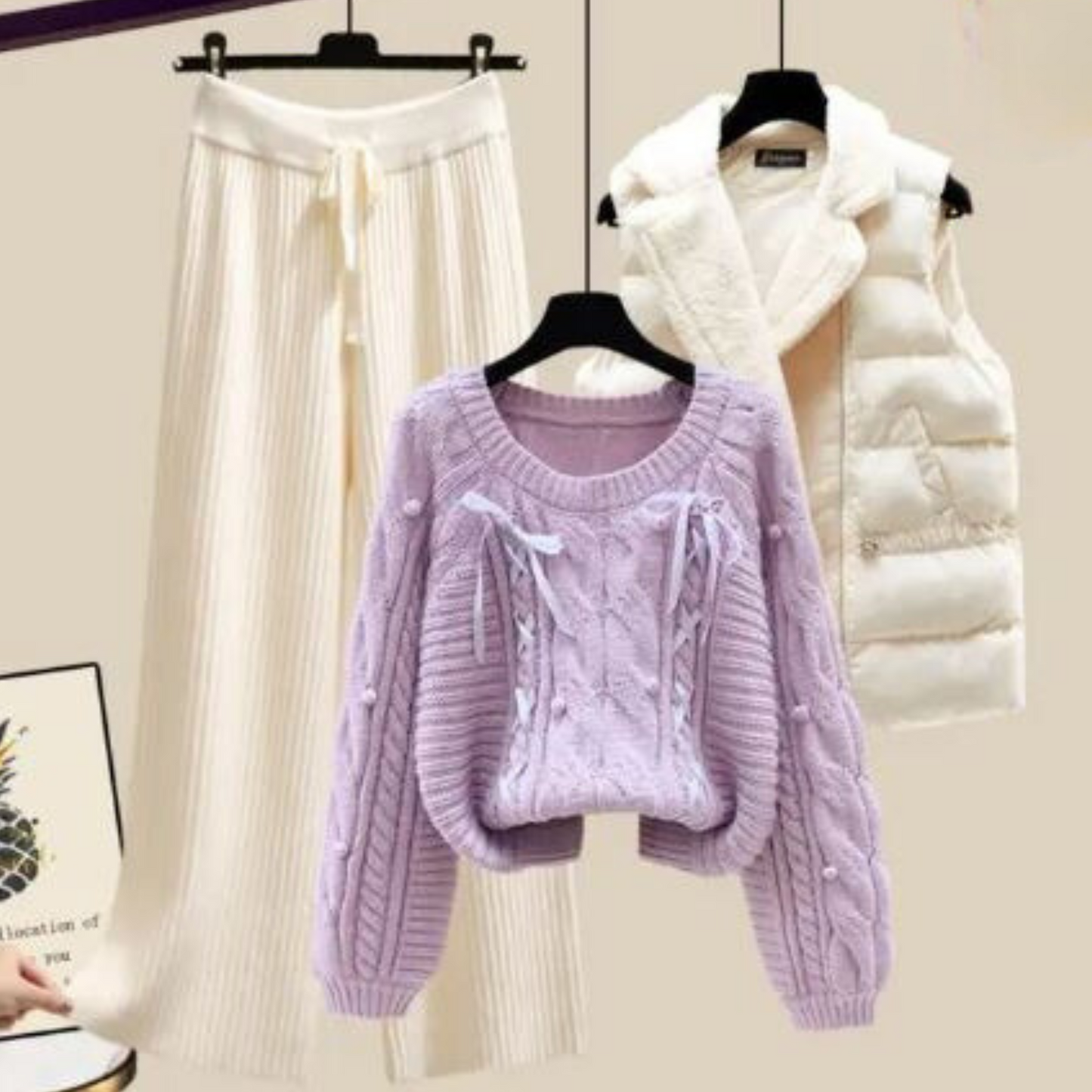 Damen-Outfit Nicole: Weste, Pullover & Hose