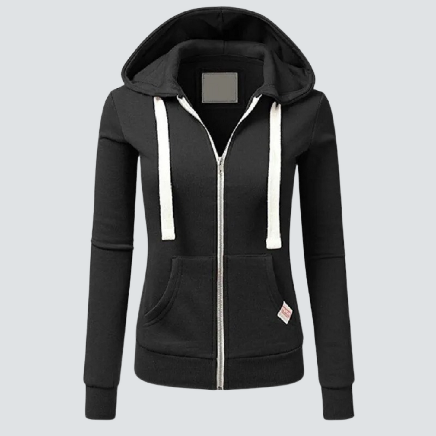 Krohn-e | Woll Kapuzenpullover mit Kordelzug und Reißverschluss