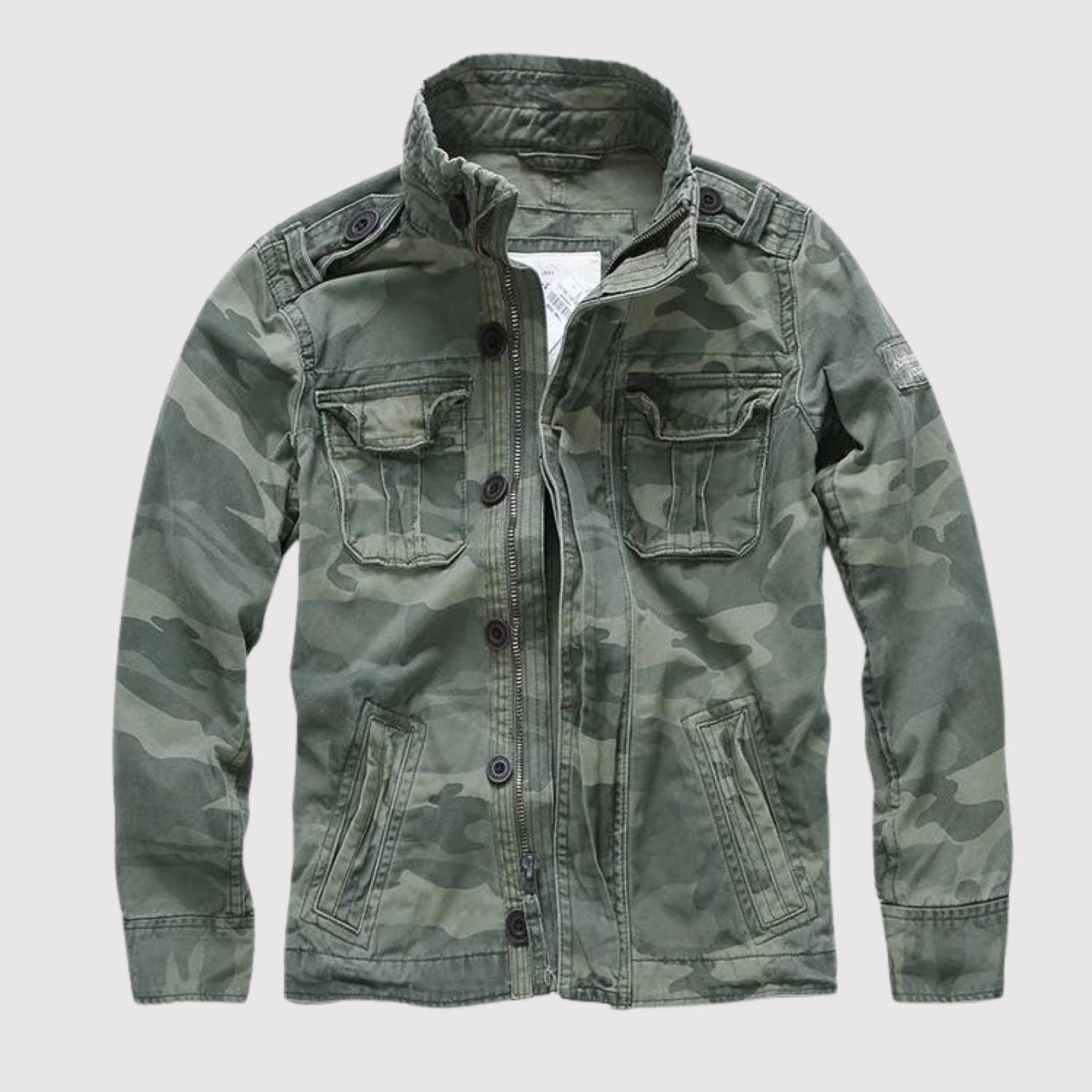 Krohn-e | Retro Jeansjacke mit Mehreren Taschen