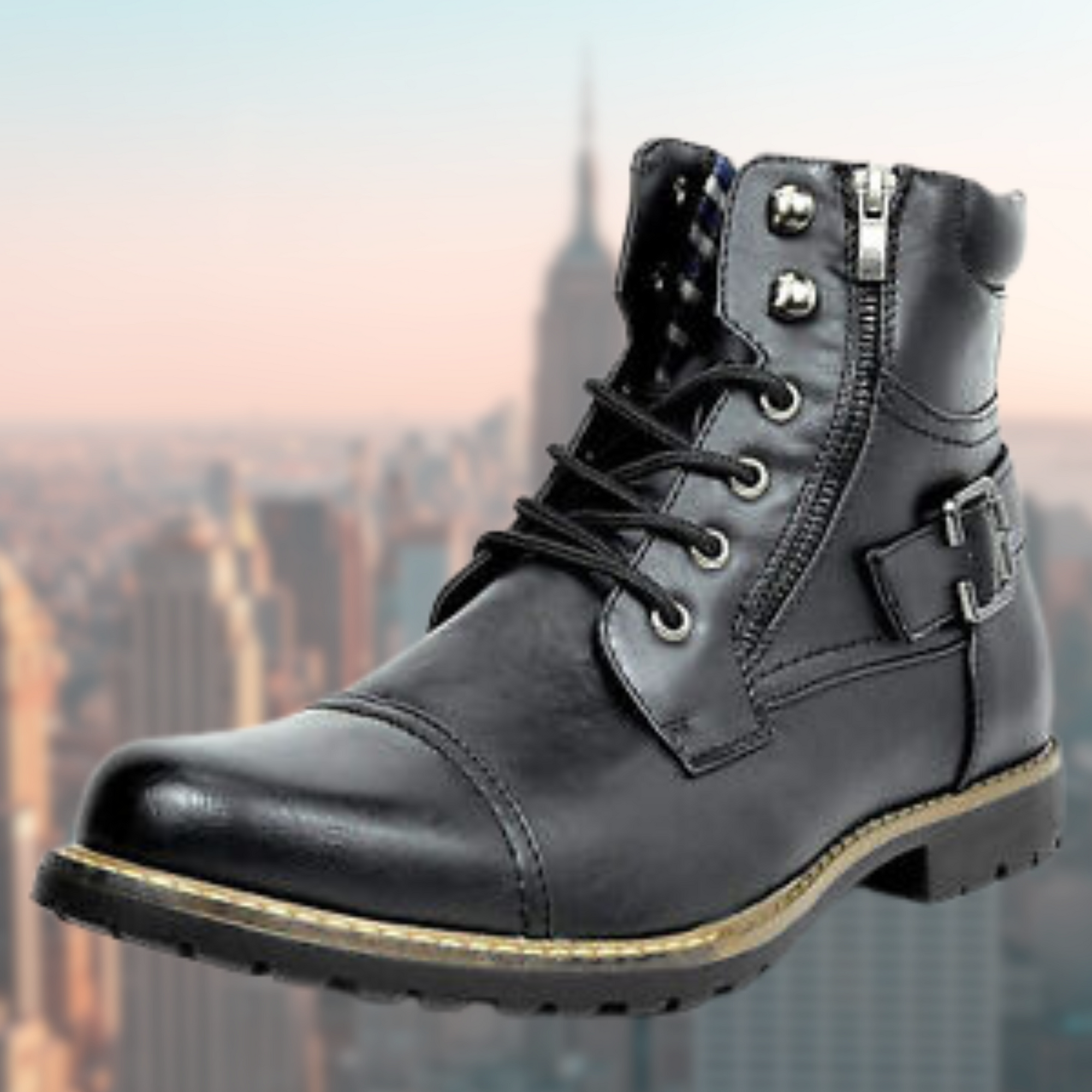 Krohn-e | Leder Motorradstiefel für Männer