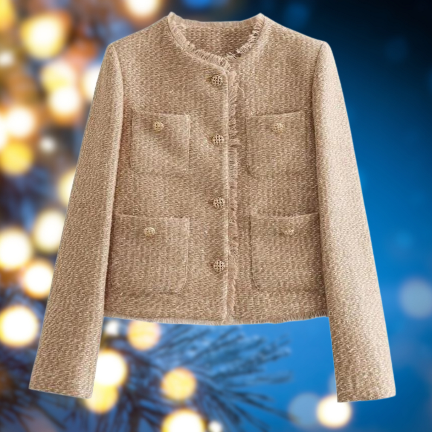 Elegant Daphne Cropped Jacket
