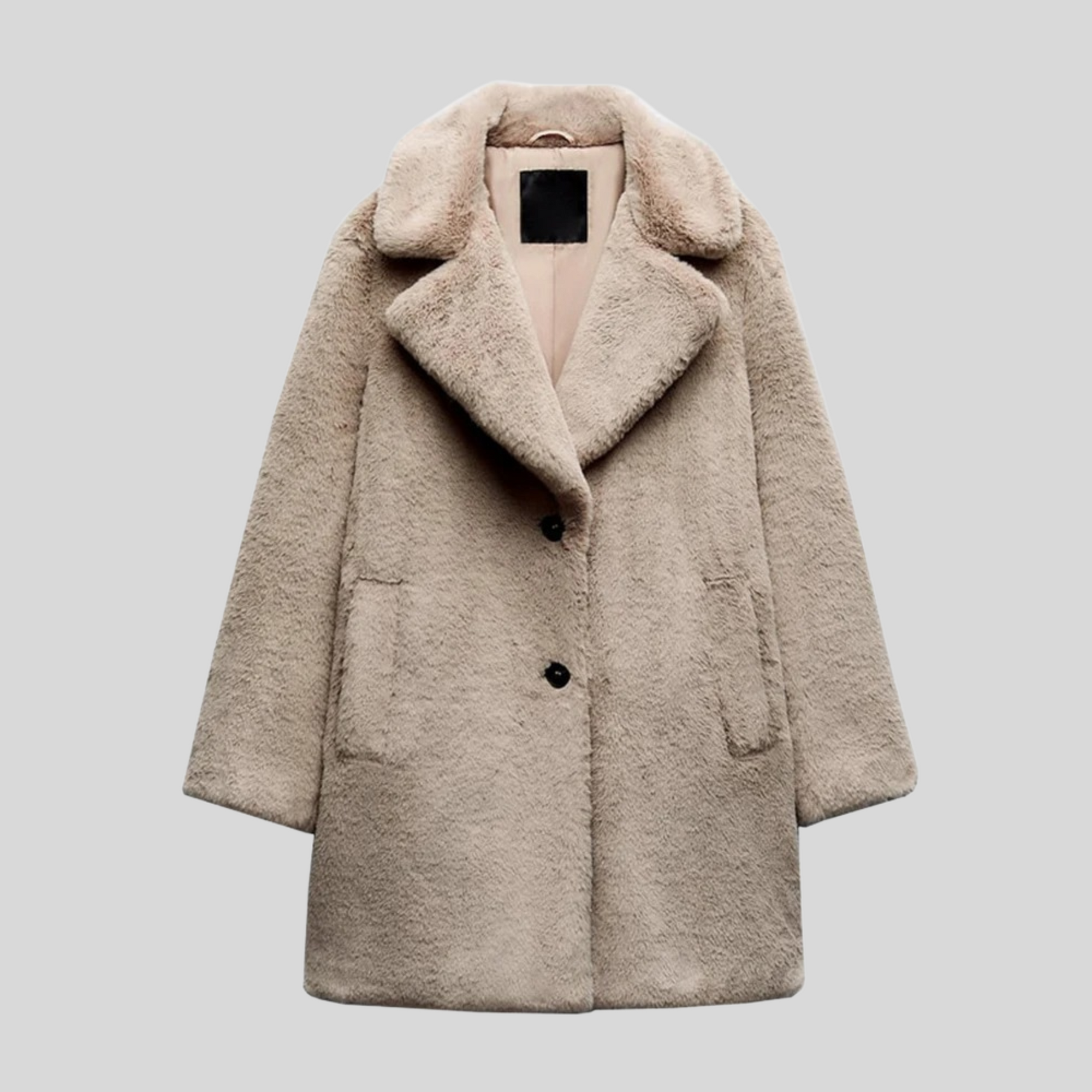 Krohn-e | Damen Winter Teddy Mantel Warme