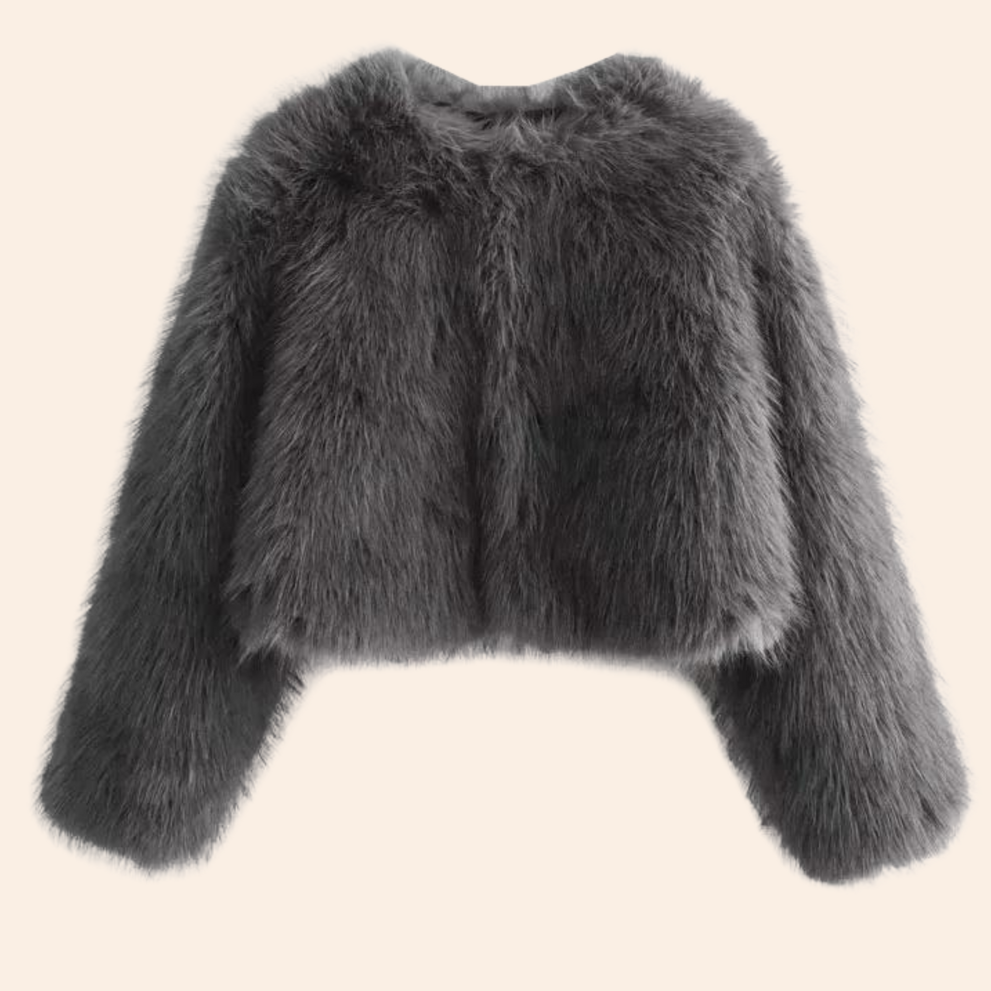 Krohn-e | Winter Kunstpelz Kurzer Mantel