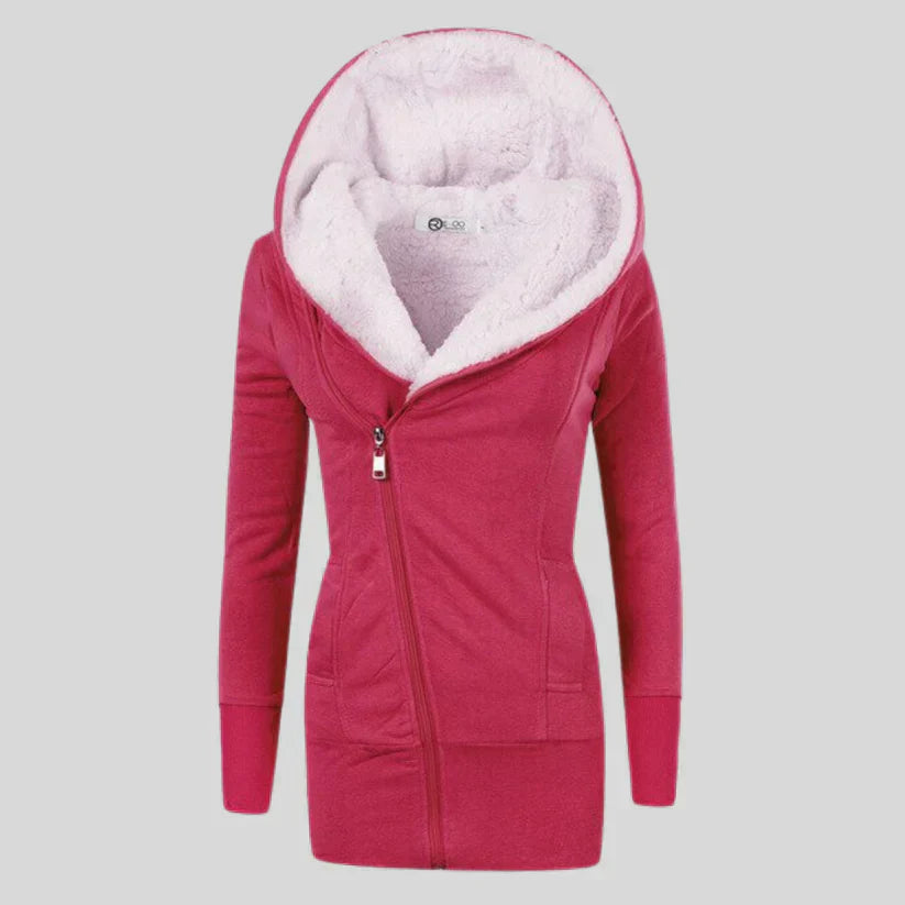 Krohn-e | Fleece-Cardigan mit Kapuze