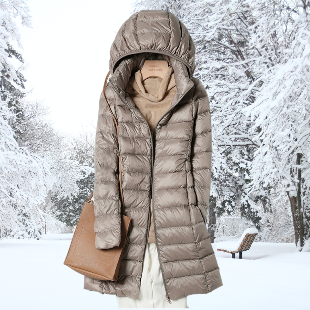 Krohn-e | Wattierte Winterjacke mit Kapuze für Damen
