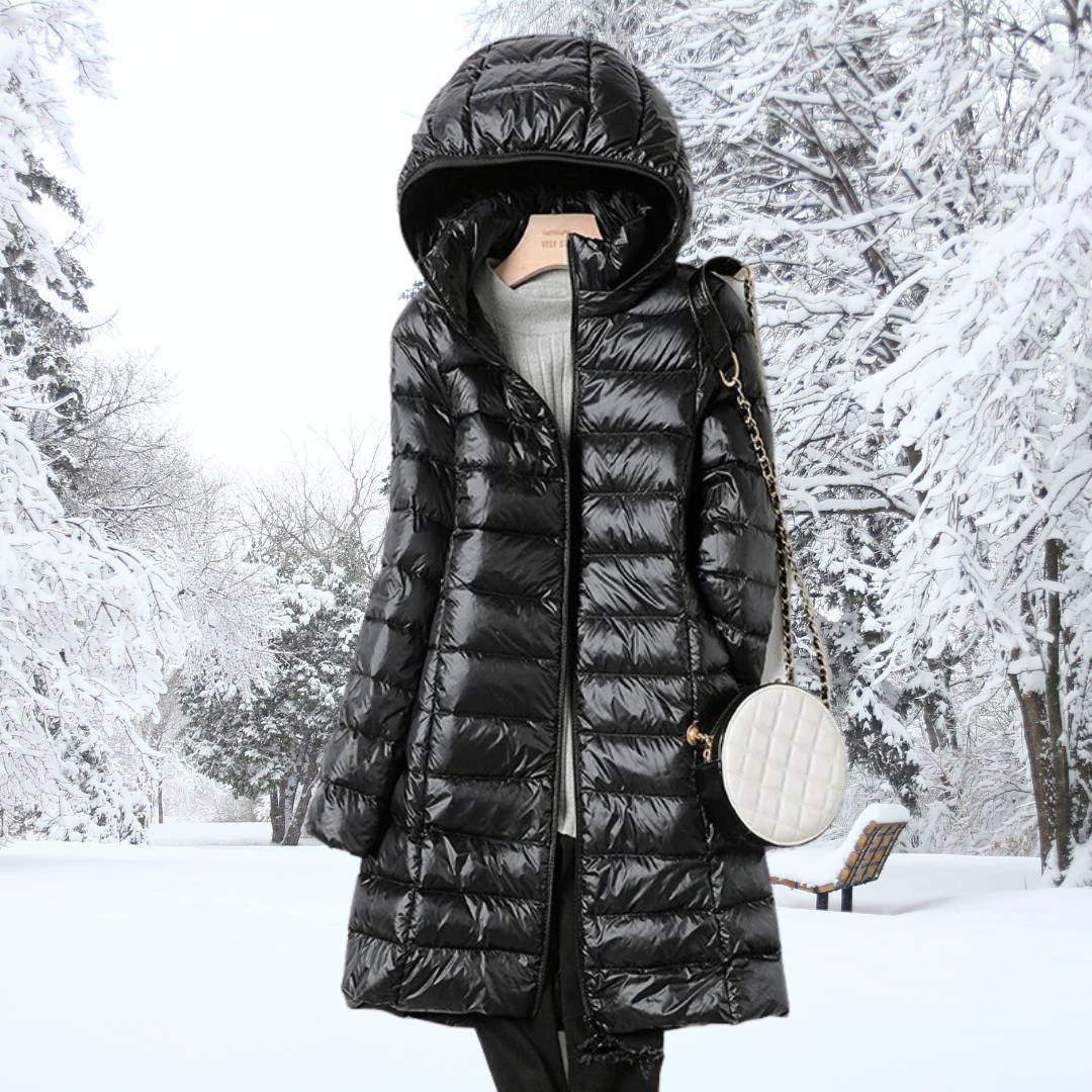 Krohn-e | Wattierte Winterjacke mit Kapuze für Damen