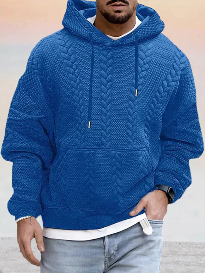 Krohn-e | Texturiert, Weit Geschnittener Kapuzenpullover