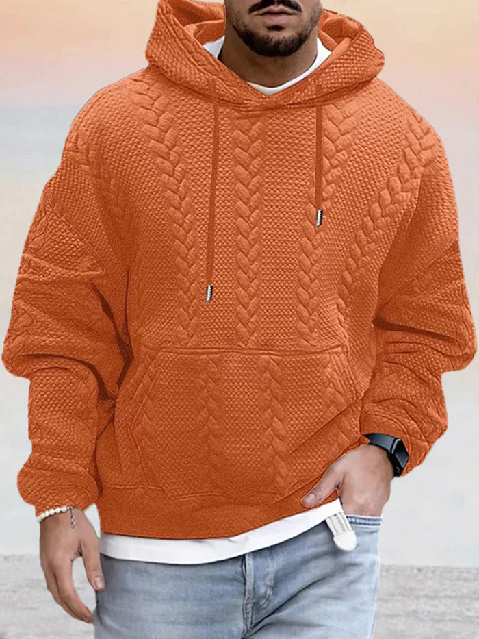Krohn-e | Texturiert, Weit Geschnittener Kapuzenpullover