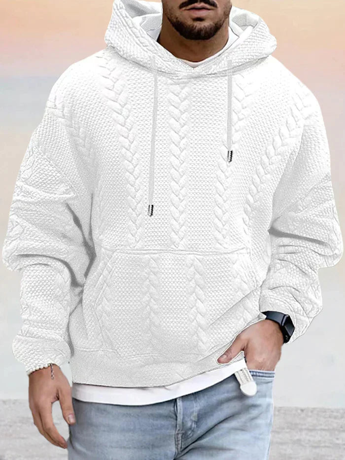 Krohn-e | Texturiert, Weit Geschnittener Kapuzenpullover