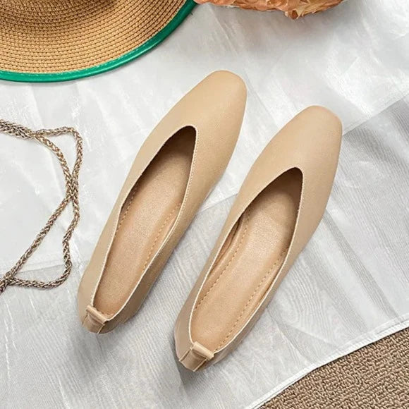 Estelle: Retro-Schuhe mit quadratischer Spitze