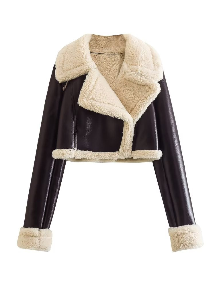 Krohn-e | Warme Kunstlederjacke