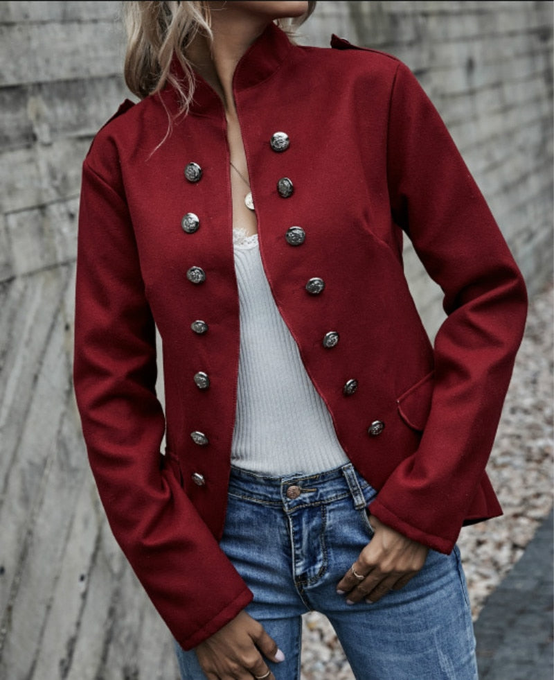 Moderner Avelena Blazer mit Ärmeln und trendigen Knöpfen für eine schlanke Silhouette