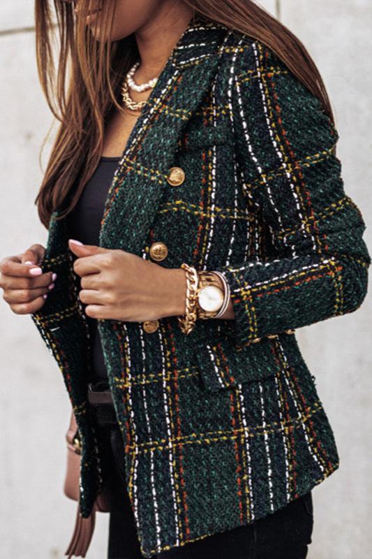 Avelena Klassischer Blazer im Karomuster