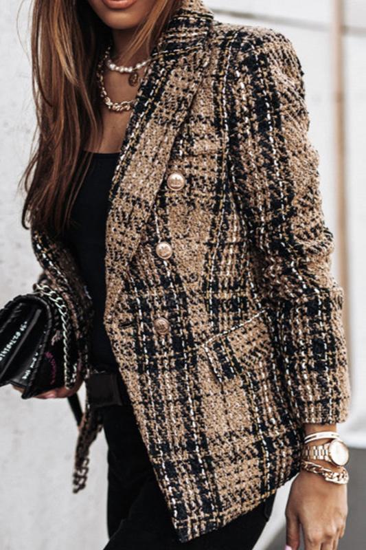 Avelena Klassischer Blazer im Karomuster