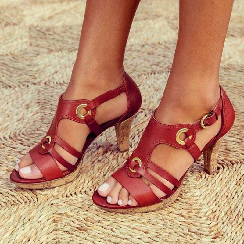 KROHN-E Damen Pumps Blockabsatz Bequem Orthopädisch Elegant