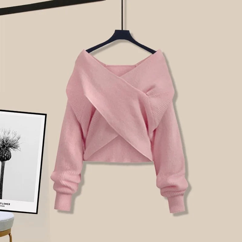 Stilvoller, einfacher Winterpullover von Klaudia