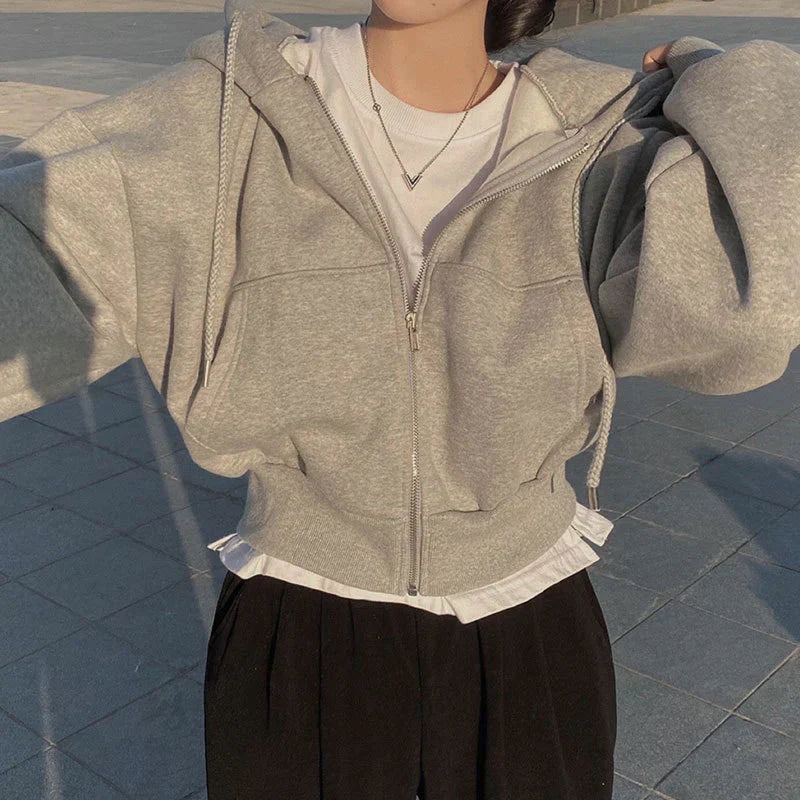 Oversized Zip-Up Sweatshirts by Inez