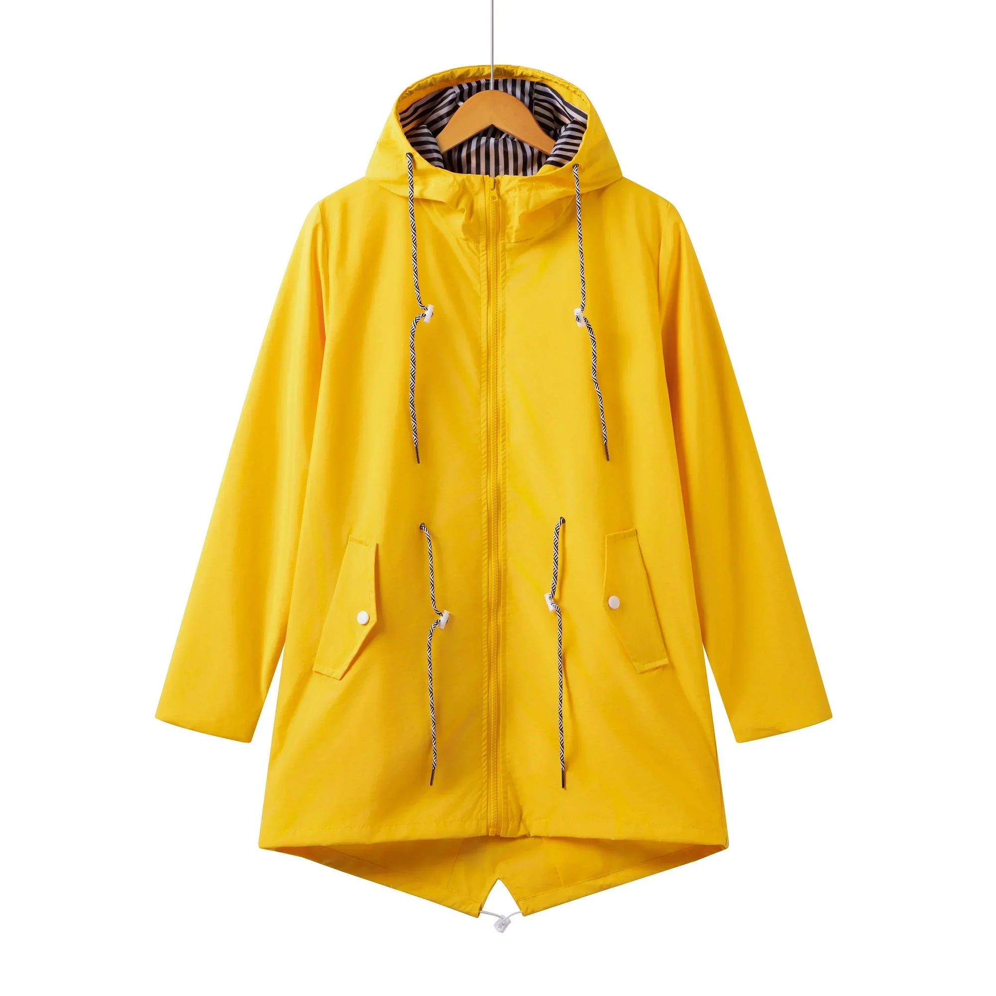 Krohn-e | Damen Kapuze Wasserdichter Trenchcoat Lässig