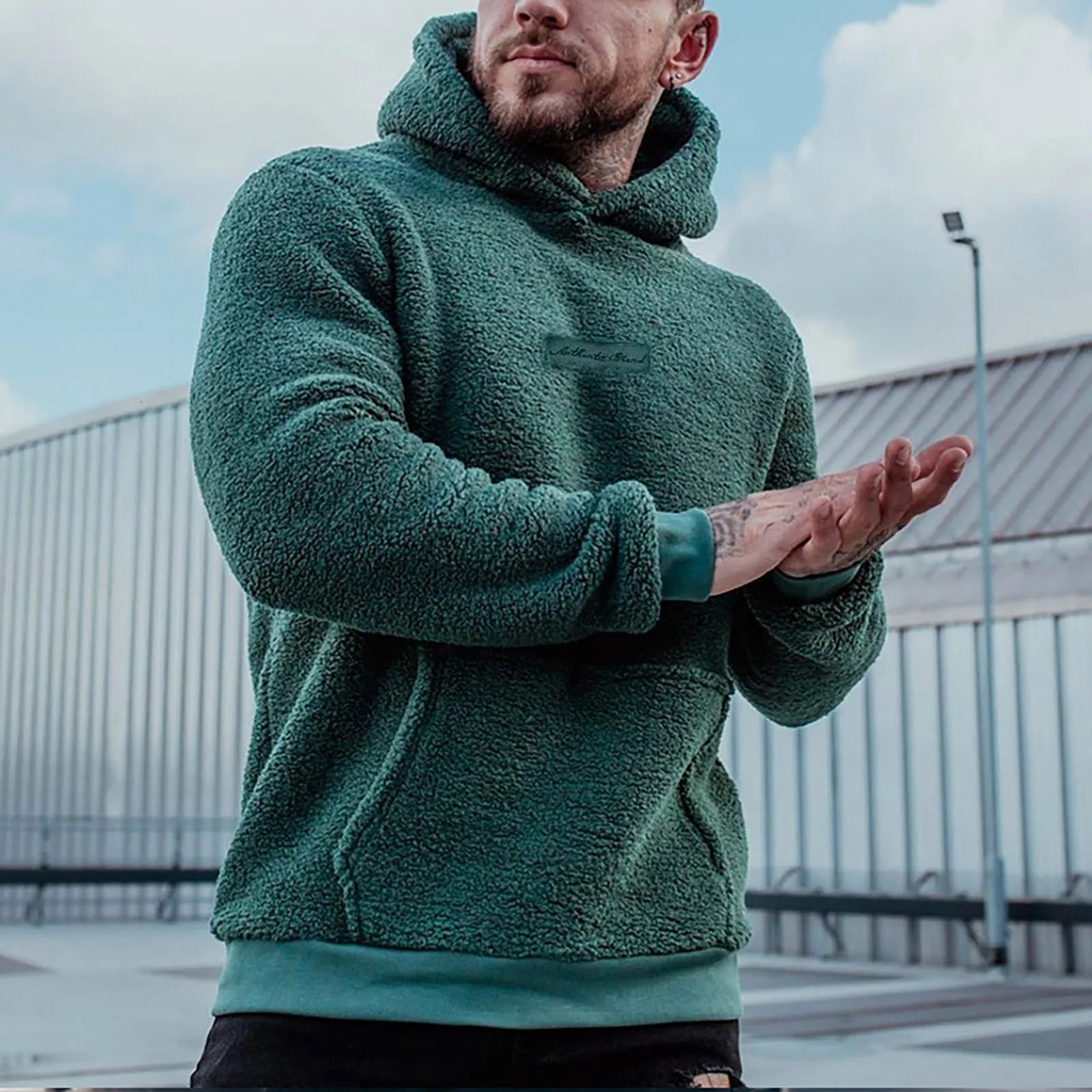 Krohn-e | Kapuzensweatshirt mit Premium Komfort Polyester Fleece Modern und Warm
