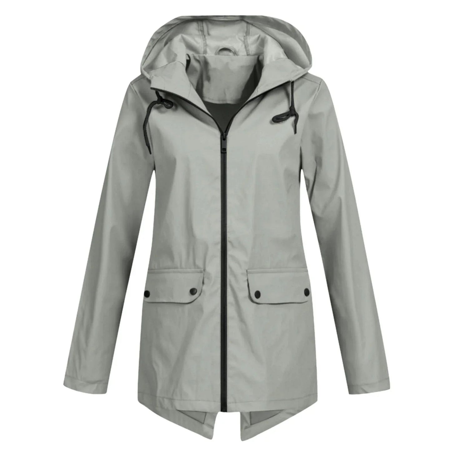 Krohn-e | Lässige Wasserdichte Damenjacke mit Kapuze und Reißverschluss Ideal für Herbst Winter