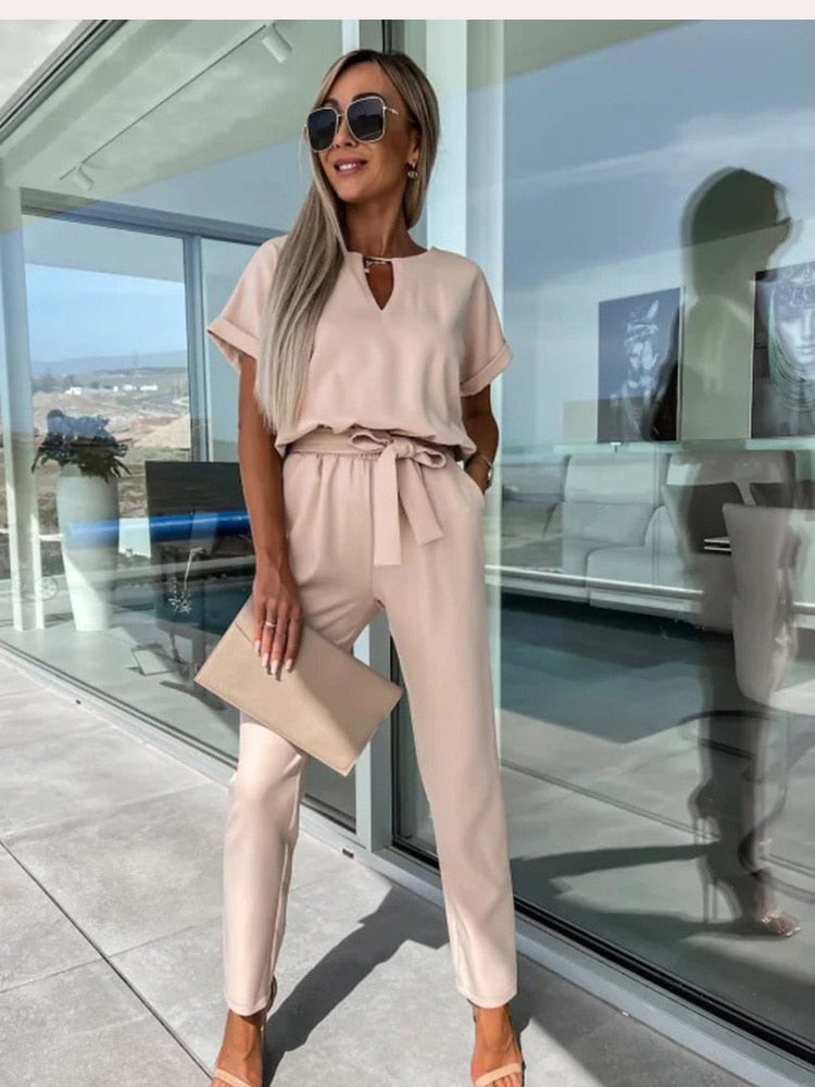 Elegant, weitbeiniger Damen-Jumpsuit