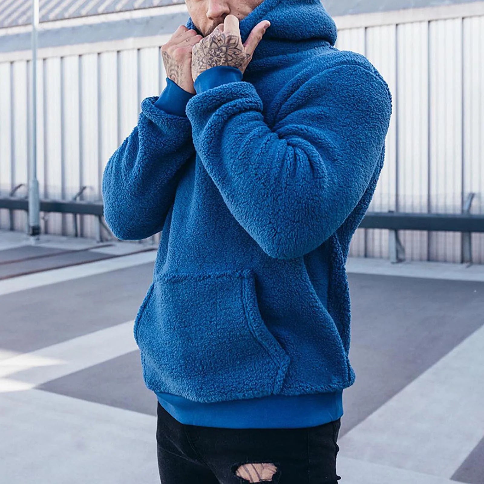 Krohn-e | Kapuzensweatshirt mit Premium Komfort Polyester Fleece Modern und Warm