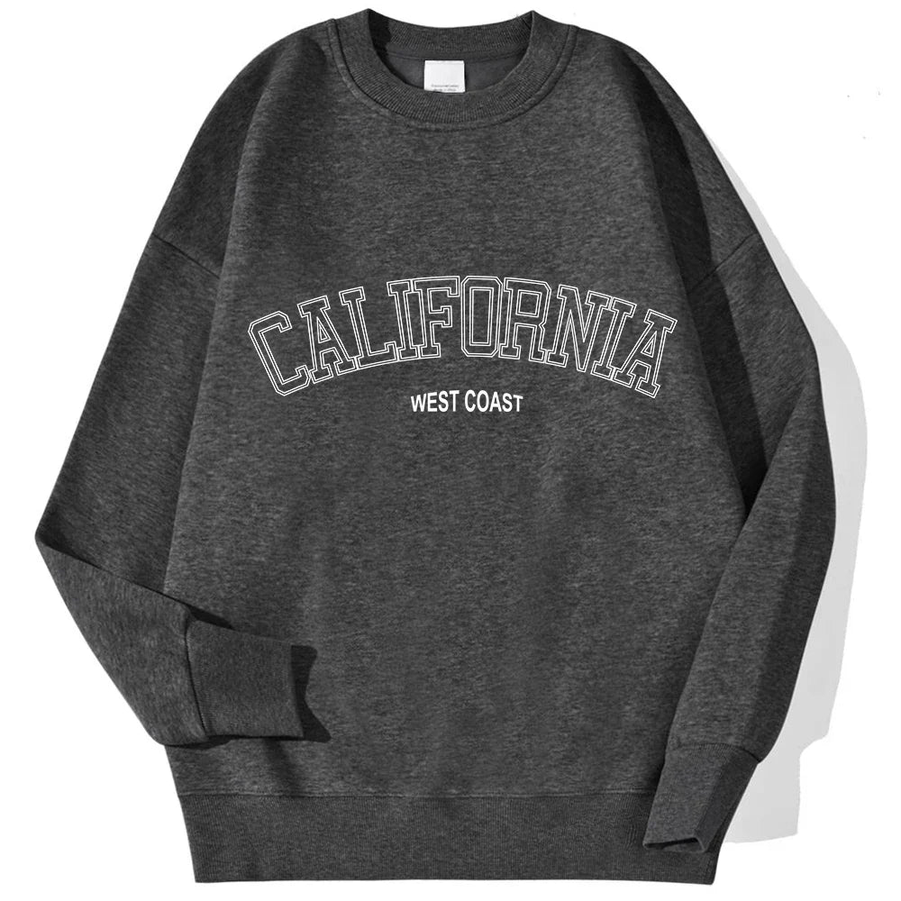Trendiger Damen-Sweatshirt von Fudus mit Kalifornien Westküsten-Print