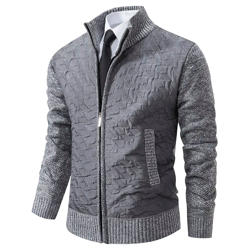 Krohn-e | Strickjacke mit Gepolsterter Front Warm und Modern Perfekt für Den Alltag