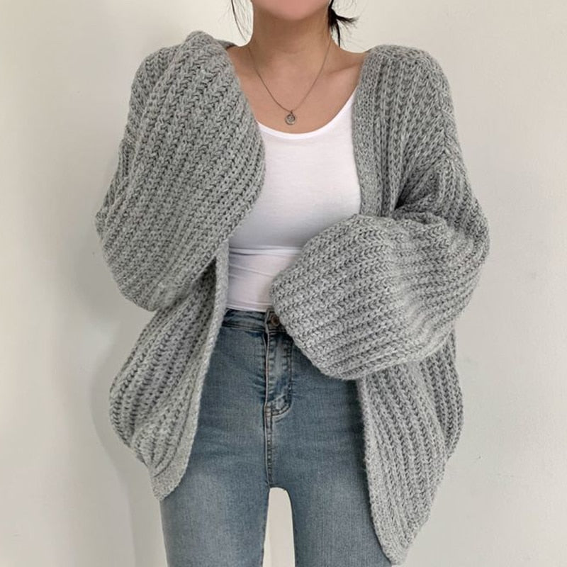 Krohn-e | Oversized-Strickweste Aus Dickem Garn für Frauen