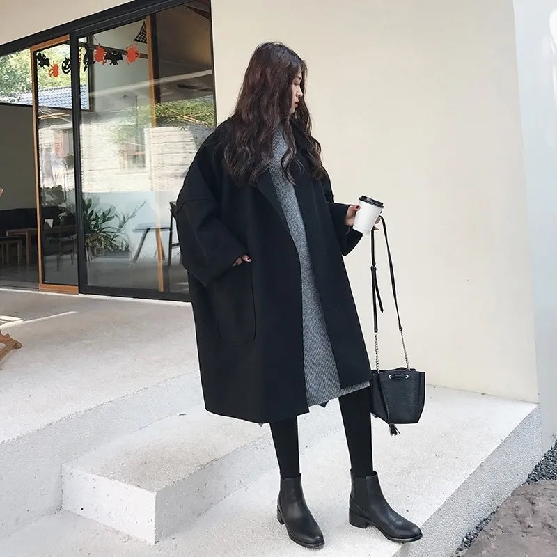 Krohn-e | Übergroßer Wollmischung Trenchcoat