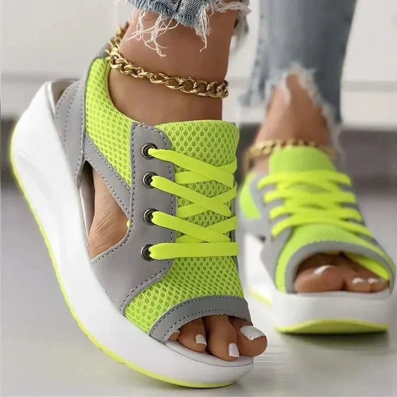 Lena Plateau-Sandalen mit Peeptoe