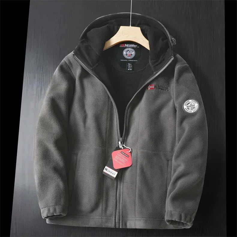 Krohn-e | Extra warme Zip Kapuzenjacke
