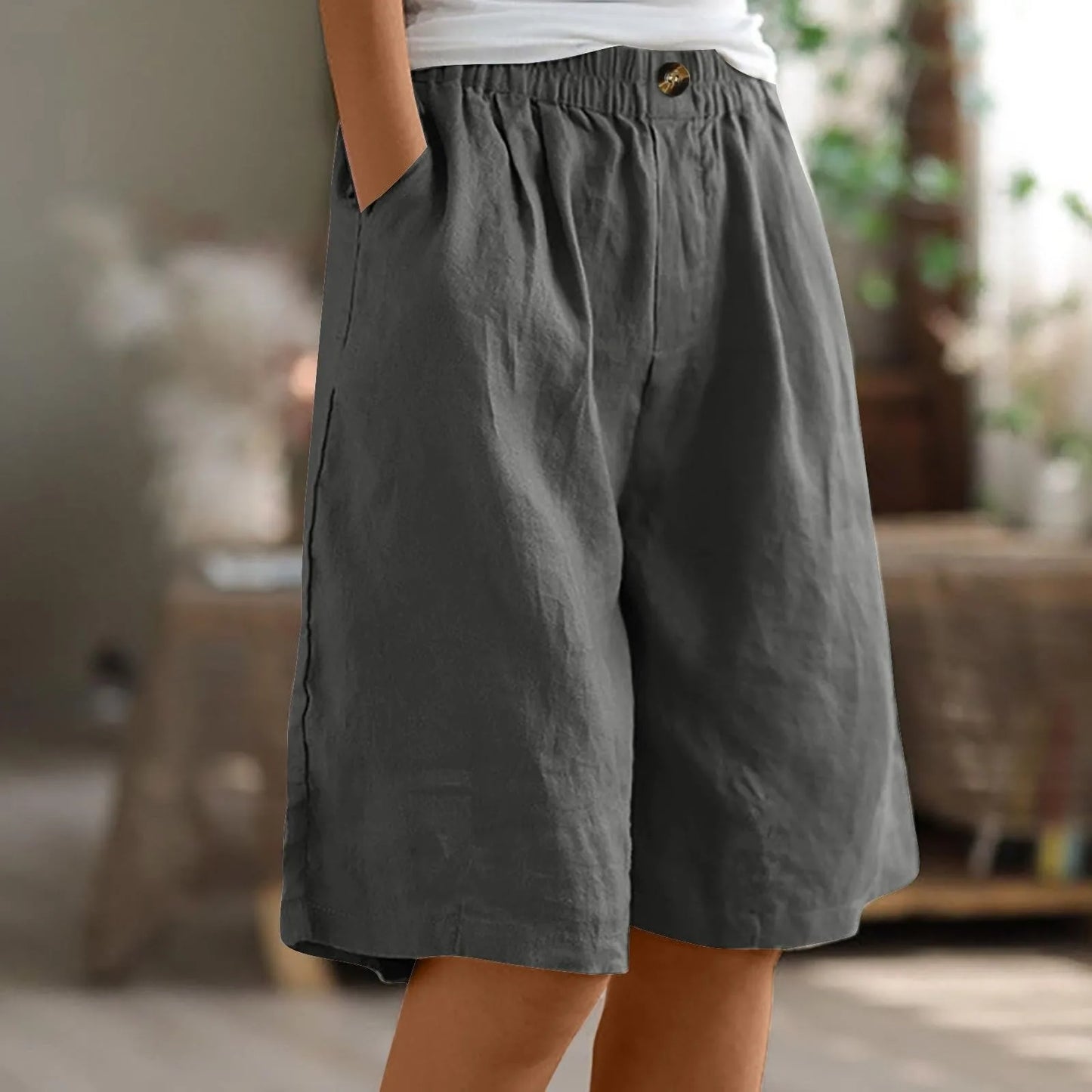 Krohn-e | Premium Baumwoll-Leinen Damenhose
