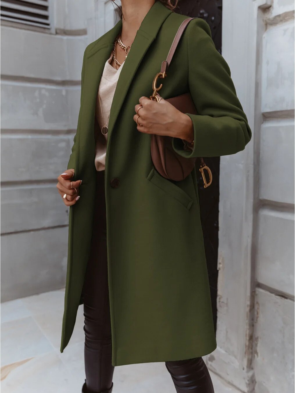 Krohn-e | Übergcoat - Wollmischung - Maßgeschneiderte Passform - Klassischer Reverskragen - Elegantes Design