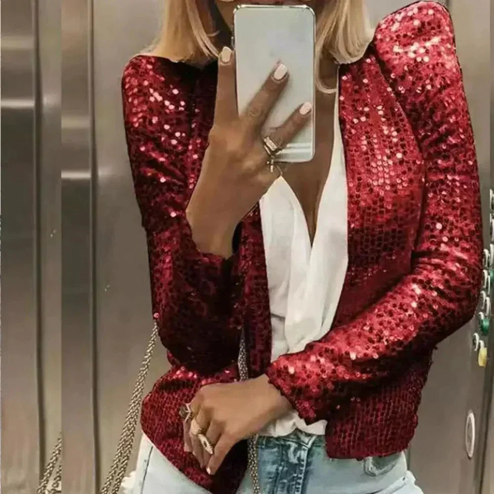 Avelena Blazer mit eleganten Pailletten