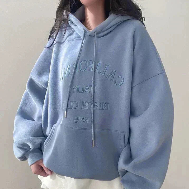Krohn-e | Oversized Damen Hoodie Mit Stickerei
