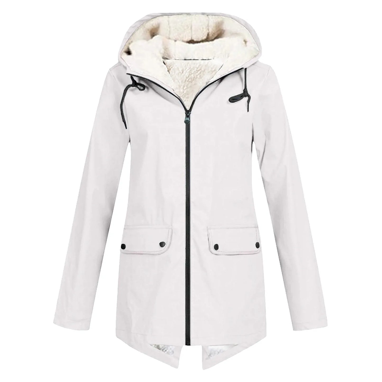 Krohn-e | Damen Winter Wasserdichter Trenchcoat Mit Kapuze