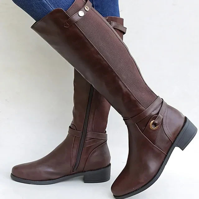 Krohn-e | Lederstiefel mit dicken Absätzen für zusätzlichen Halt
