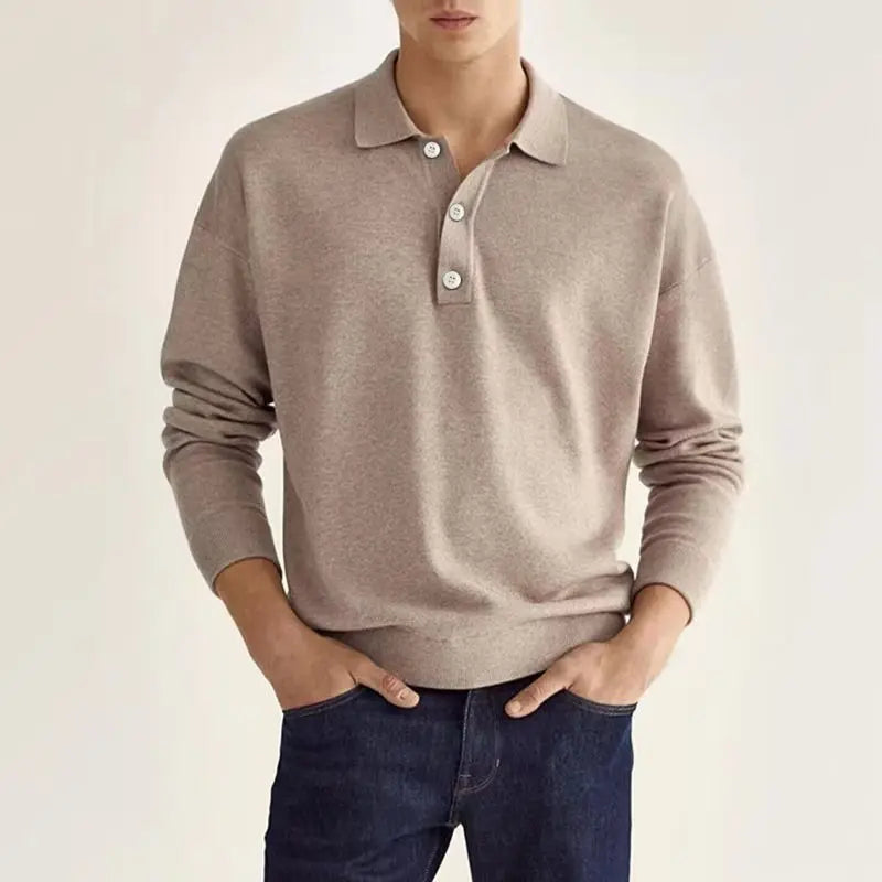 Leo | Langärmliges Herren-Poloshirt mit Polokragen