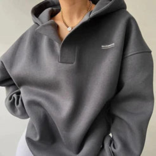 Krohn-e | Modischer lockerer Pullover mit Kapuze