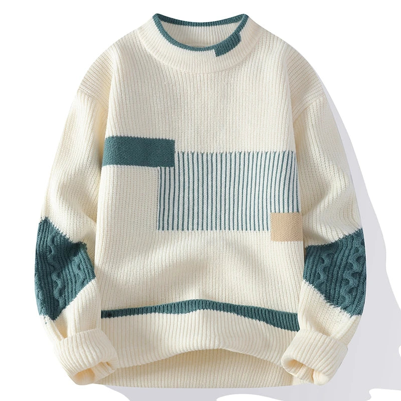 Krohn-e | Moderne Strickpullover mit Grafischem Muster Weich und Bequem Trendiges Design